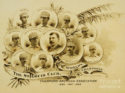 Baseball Mixed Media Rights Managed Images - The St Louis Browns Royalty-Free Image by Peter Ogden