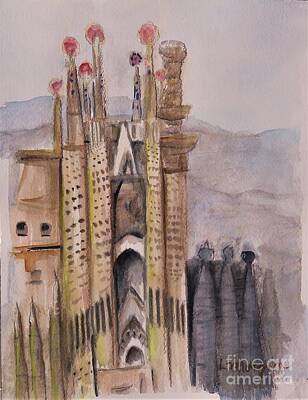 Fathers Day 1 - The Towers of Sagrada Familia by Laurie Morgan