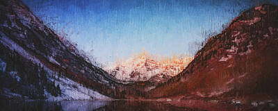Mountain Paintings - The Wonderful Maroon Bells - 06 by AM FineArtPrints