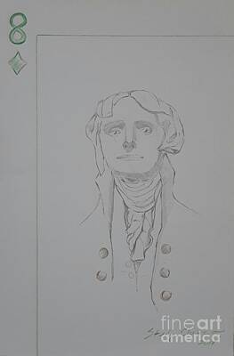 Politicians Drawings Rights Managed Images - Thomas Jefferson Royalty-Free Image by Sterlyn Richard