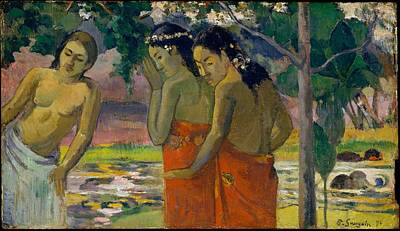 Holiday Cheer Hanukkah - Three Tahitian Women 1896 by Paul Gauguin