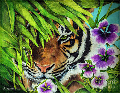 Recently Sold - Lilies Drawings - Tiger Lily by Scott Parker