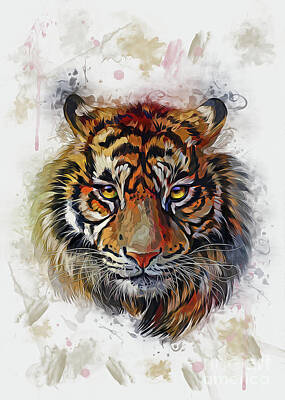 Animals Digital Art - Tigers Eyes by Ian Mitchell