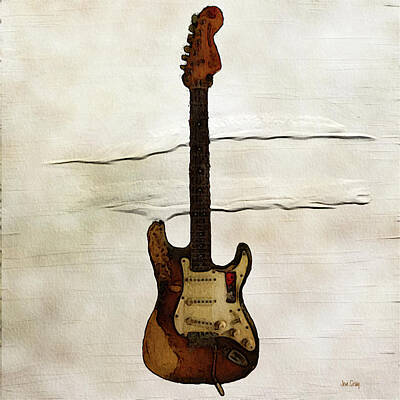 Modern Sophistication Beaches And Waves - Tony Campanella Guitar 001 by Jen Gray
