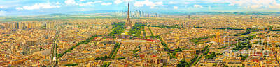Paris Skyline Photos - Tour Montparnasse Parisian panorama by Benny Marty