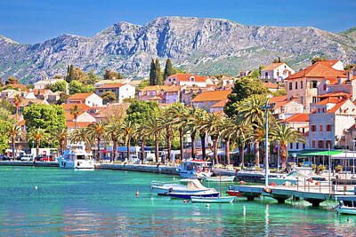 Cities Rights Managed Images - Town of Cavtat colorful Adriatic waterfront view Royalty-Free Image by Brch Photography
