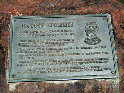 Happy Anniversary - Tribute Plaque for Ina Donna Coolbrith, Russian Hill by Wernher Krutein
