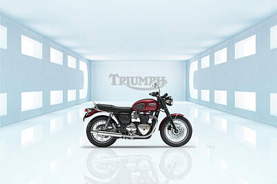 Modern Sophistication Minimalist Abstract Rights Managed Images - Triumph Bonneville T120 Royalty-Free Image by Airpower Art