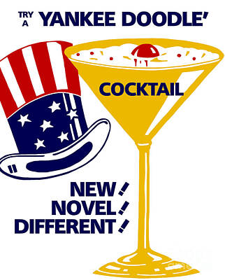 Recently Sold - Food And Beverage Drawings - Try a Yankee Doodle Cocktail by Heidi De Leeuw