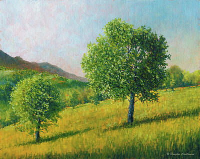 Whimsical Flowers - Two Trees In Tehachapi by Douglas Castleman