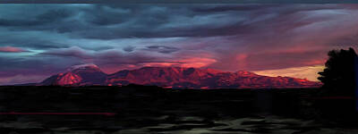 Mountain Mixed Media - Ute Mountain, October Sky by Jonathan Thompson