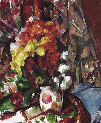 Fun Facts - Vase with Flowers 1895 96 by Paul Cezanne Paintings