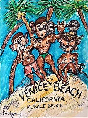 College Town - Venice Muscle Beach California by Geraldine Myszenski
