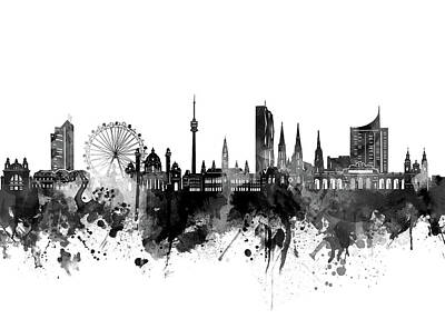 Abstract Skyline Royalty-Free and Rights-Managed Images - Vienna Skyline Bw by Bekim M