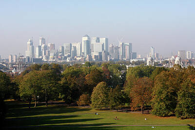 London Skyline Rights Managed Images - View of London from Greenwich Park Royalty-Free Image by Aidan Moran