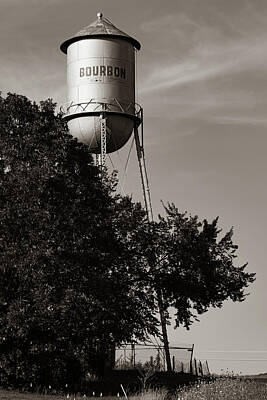 Royalty-Free and Rights-Managed Images - Vintage Bourbon Tower in Sepia - Route 66 by Gregory Ballos