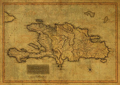 Studio Grafika Typography - Vintage Map of Haiti 1820 by Design Turnpike