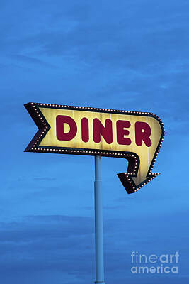 James Bo Insogna Rights Managed Images - Vintage Retro Diner Sign Portrait Royalty-Free Image by James BO Insogna