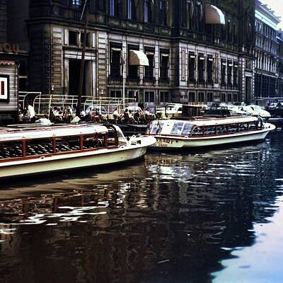Anne Geddes Large Format Polaroids - Vintage Travel Vintage Boats Amsterdam by Cindy Boyd