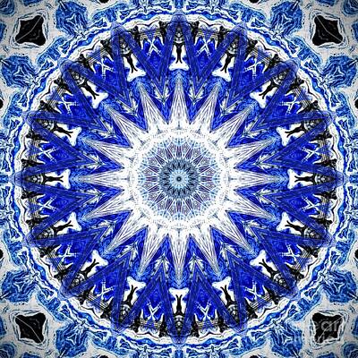 Moose Art Rights Managed Images - Vivid Blue Bohemian Mandala Royalty-Free Image by Sheila Wenzel