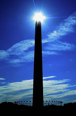 Monochrome Landscapes - Washington  Monument by Charles Shedd