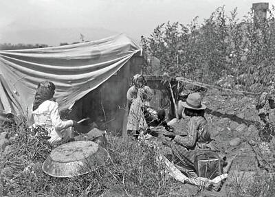 Mid Century Modern - Washoe summer camp scene near Sparks, Nevada, ca. 1912 by George W. Ingalls by Celestial Images