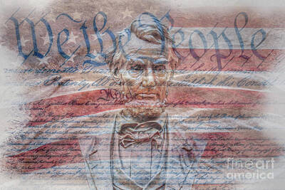 Politicians Digital Art - We The People Abraham Lincoln  by Randy Steele