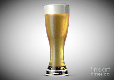 Beer Digital Art - Weizen Beer Pint by Allan Swart