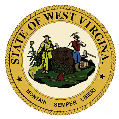 Digital Art Rights Managed Images - West Virginia State Seal Royalty-Free Image by Bigalbaloo Stock
