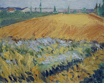 Michael Jackson - Wheat Field, after Vincent Van Gogh by Linda Falorio