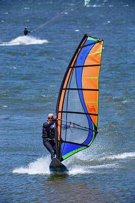 Glass Of Water Royalty Free Images - Windsurfing 107 Royalty-Free Image by Mike Penney