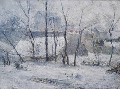 Olympic Sports - Winter Landscape 1879 by Paul Gauguin