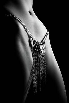 Nudes Royalty-Free and Rights-Managed Images - Woman close-up chain panty by Johan Swanepoel