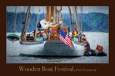 Modern Man Famous Athlete Paintings Royalty Free Images - Wooden Boat Festival 1 Royalty-Free Image by Mike Penney
