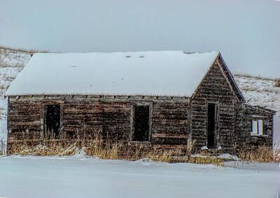 The Playroom Royalty Free Images - Wyoming Cabin in Winter HDR Royalty-Free Image by Cathy Anderson