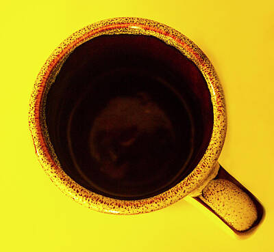 Whimsically Poetic Photographs - Yellow Coffee Cup by Celeste Ivon