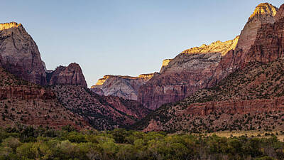 Beach House Throw Pillows - Zion National Park Canyon by Donnie Whitaker
