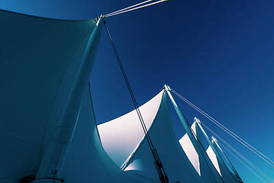 Poolside Paradise - Canada Place Vancouver Sails 0183-100 by Amyn Nasser