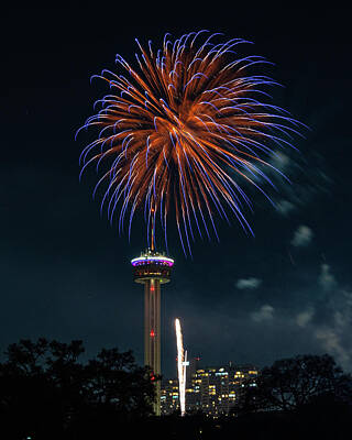 Thomas Kinkade - 2023 San Antonio New Year Fireworks by Travel Quest Photography