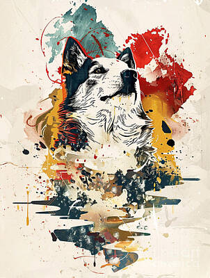 Back To School For Guys - A graphic design of Norwegian Lundehund Dog by Clint McLaughlin