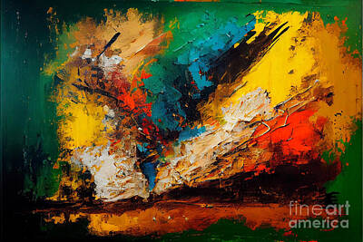 Abstract Landscape Digital Art - abstract  modern  artwork  in  the  style  of  Purvis  by Asar Studios by Celestial Images