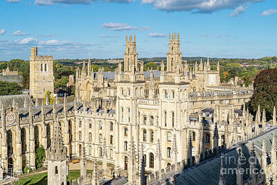 Christmas Wreaths Rights Managed Images - All Souls College Oxford University Royalty-Free Image by Wayne Moran