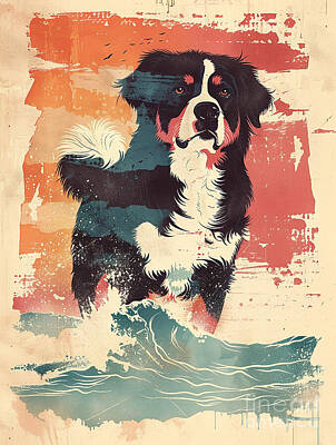 Animals Royalty Free Images - Animal image of Bernese Mountain dog Royalty-Free Image by Clint McLaughlin