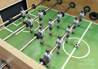 Football Digital Art - Argentina Foosball Team by Allan Swart