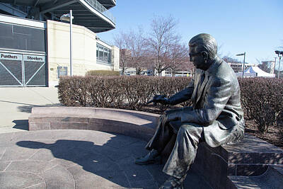 Football Royalty-Free and Rights-Managed Images - Art Rooney statue in Pittsburgh Pennsylvania by Eldon McGraw
