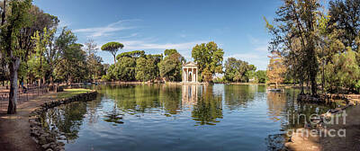 Sultry Plants Rights Managed Images - Asclepius Greek Temple in Villa Borghese, Rome Italy Royalty-Free Image by Frank Bach