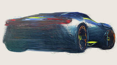 Tennis - Aston Martin DP 100 Vision Gran Turismo Concept Car Drawing by CarsToon Concept