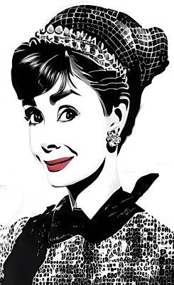 Actors Digital Art - Audrey Hepburn  by Mauricio Sobalvarro