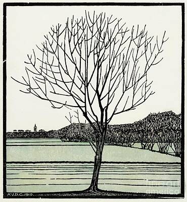 Back To School For Guys - Bald tree 1919 by Julie de Graag 1877-1924 by Shop Ability