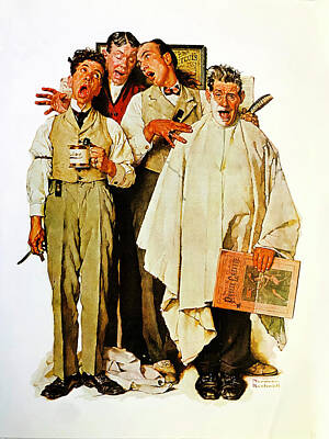 Vintage Pharmacy - Barbershop Quartet by Norman Rockwell